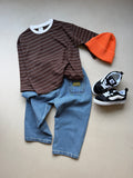 Brown stripe tee