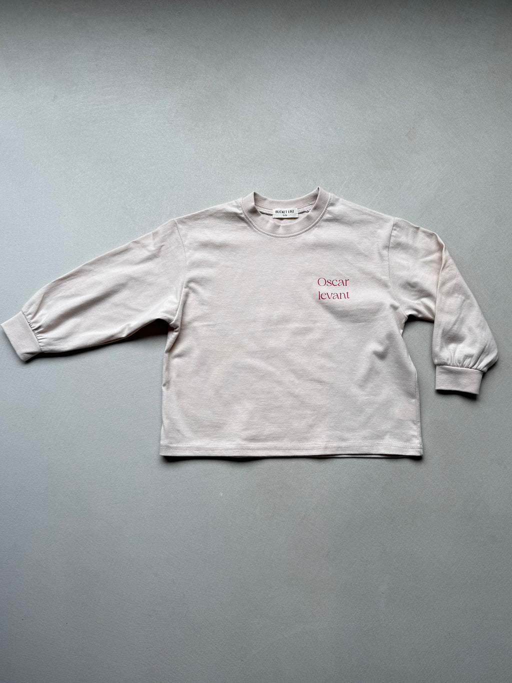 Lettering tee beige