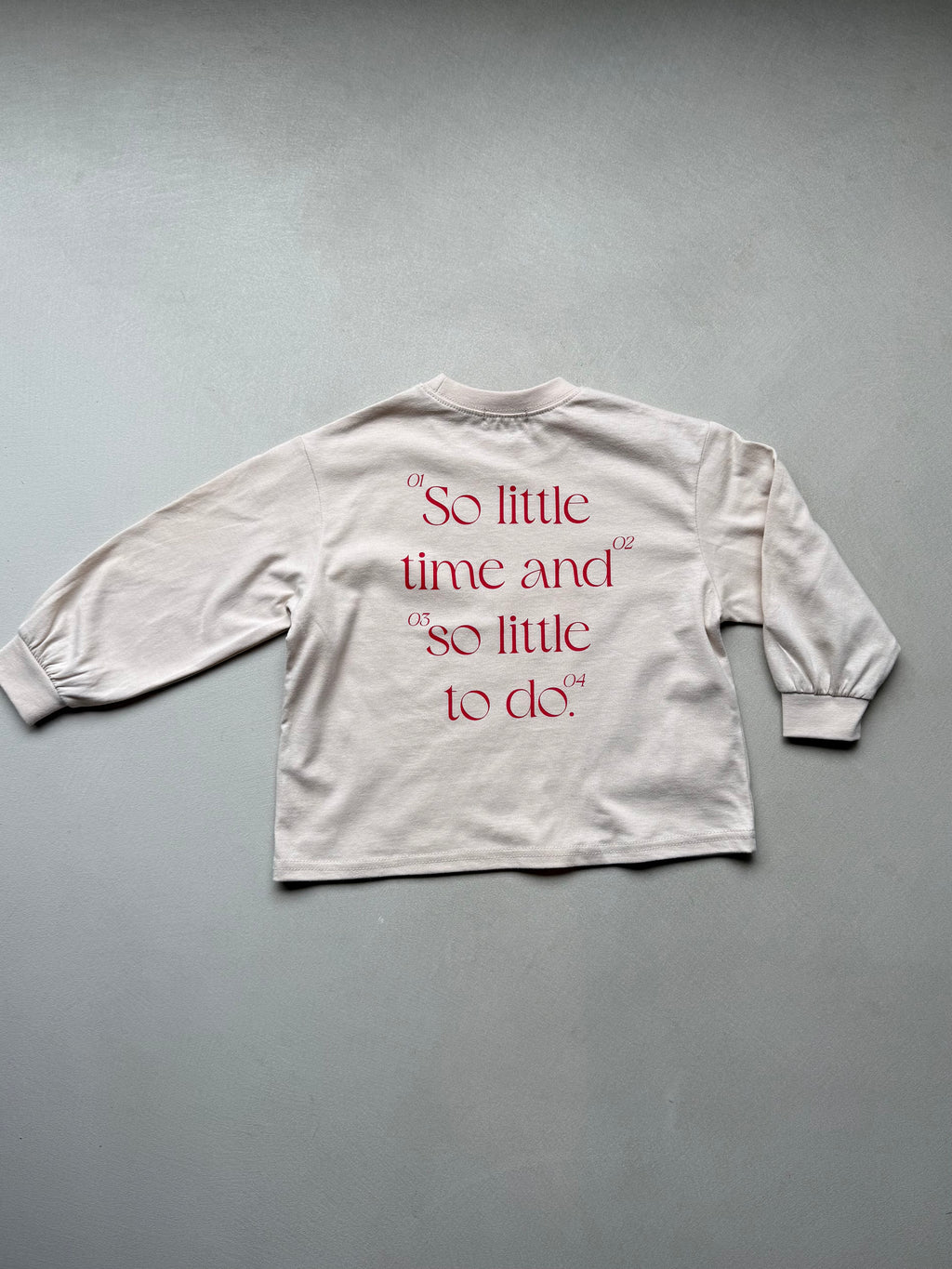 Lettering tee beige