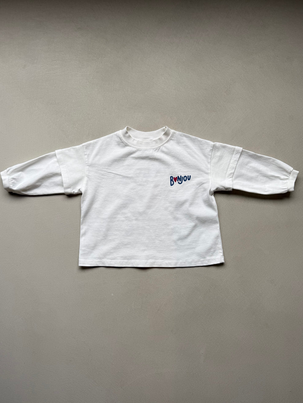 Bonjour tee white