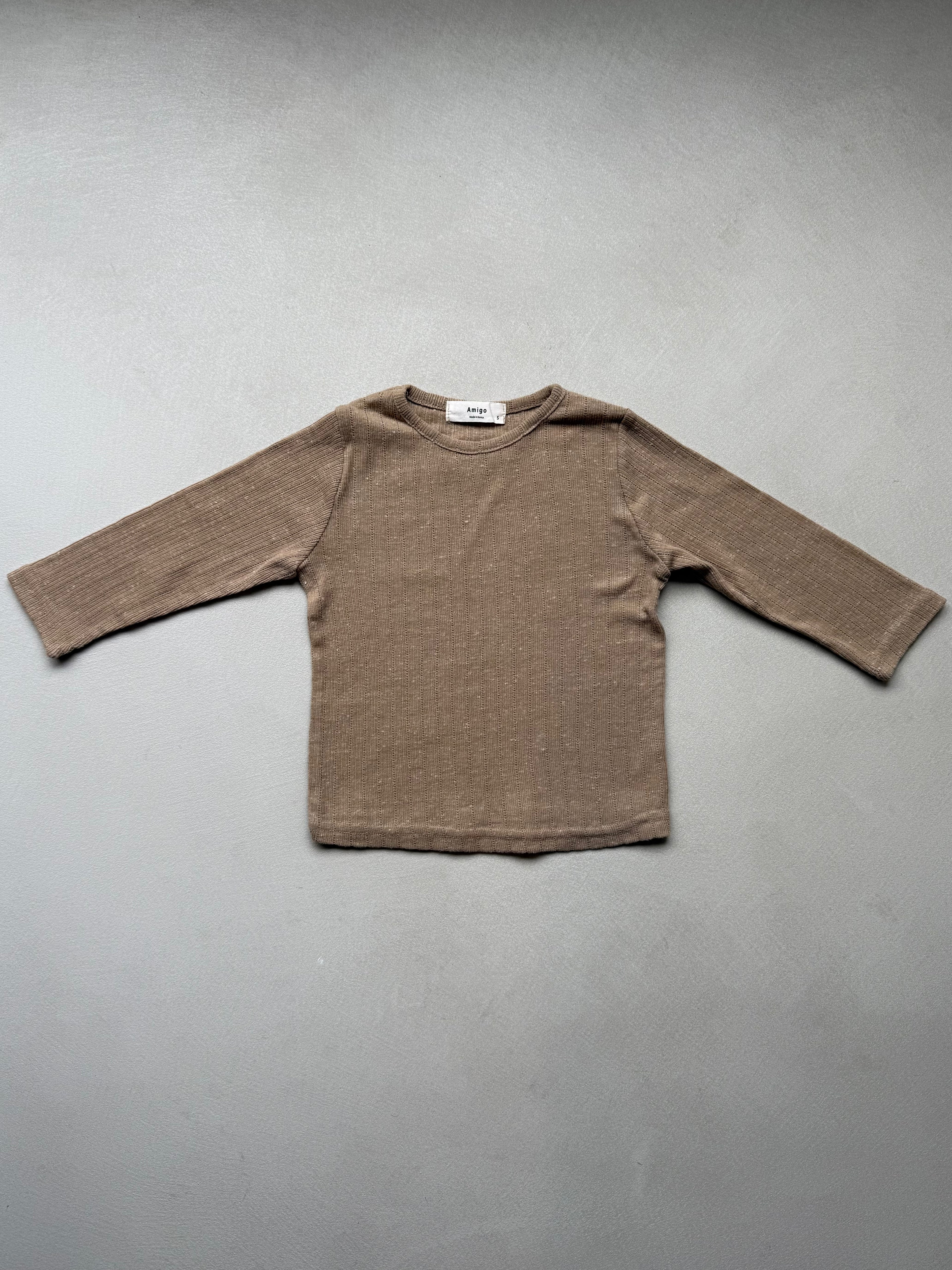 Dark beige long tee