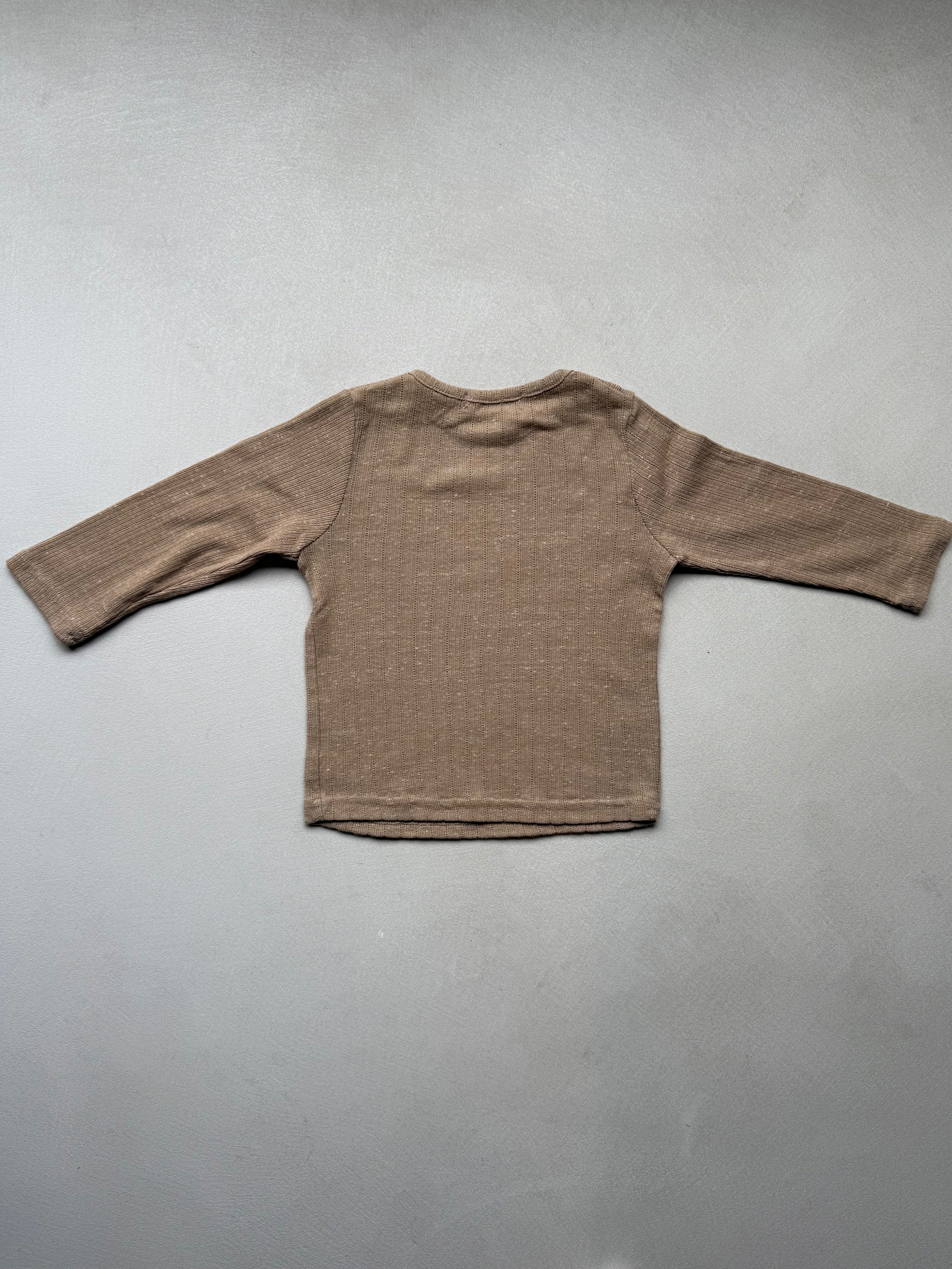 Dark beige long tee
