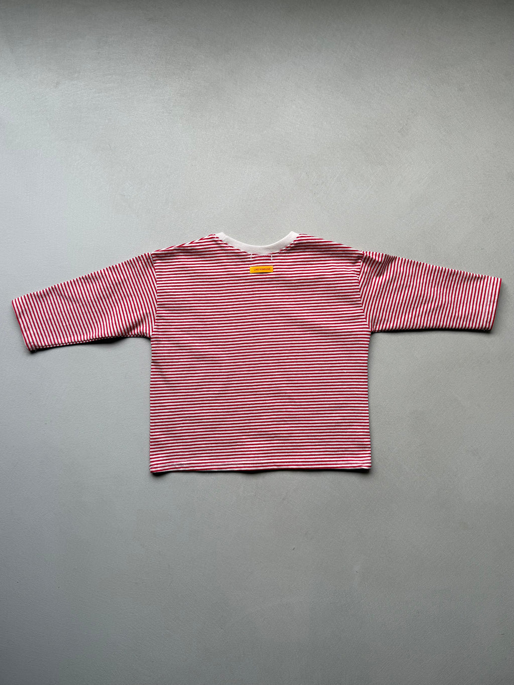 Stripe long tee red