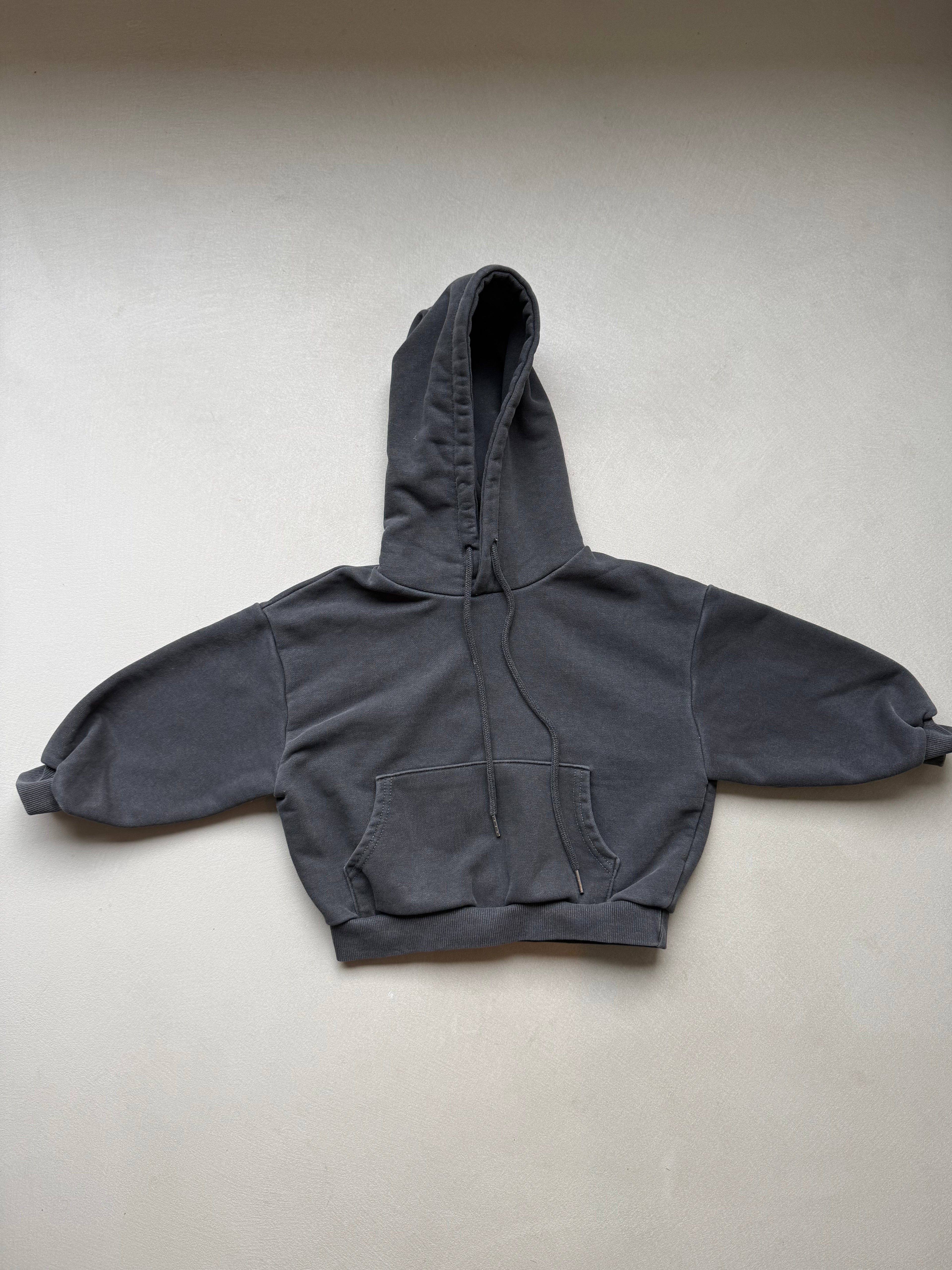 Washed black hoodie