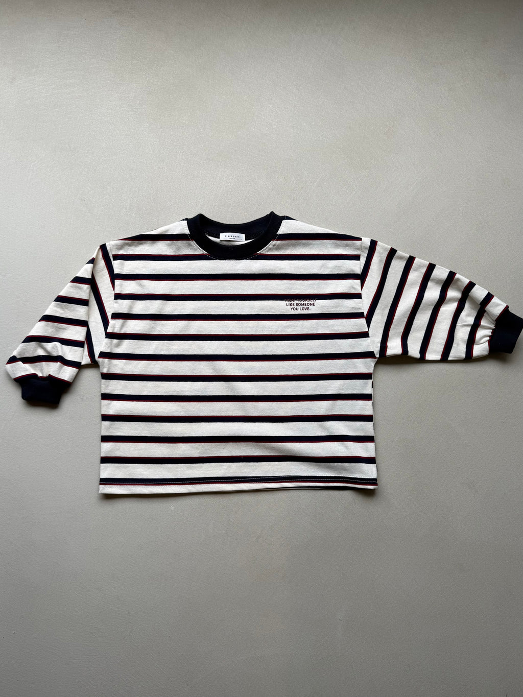 Stripe long tee blue
