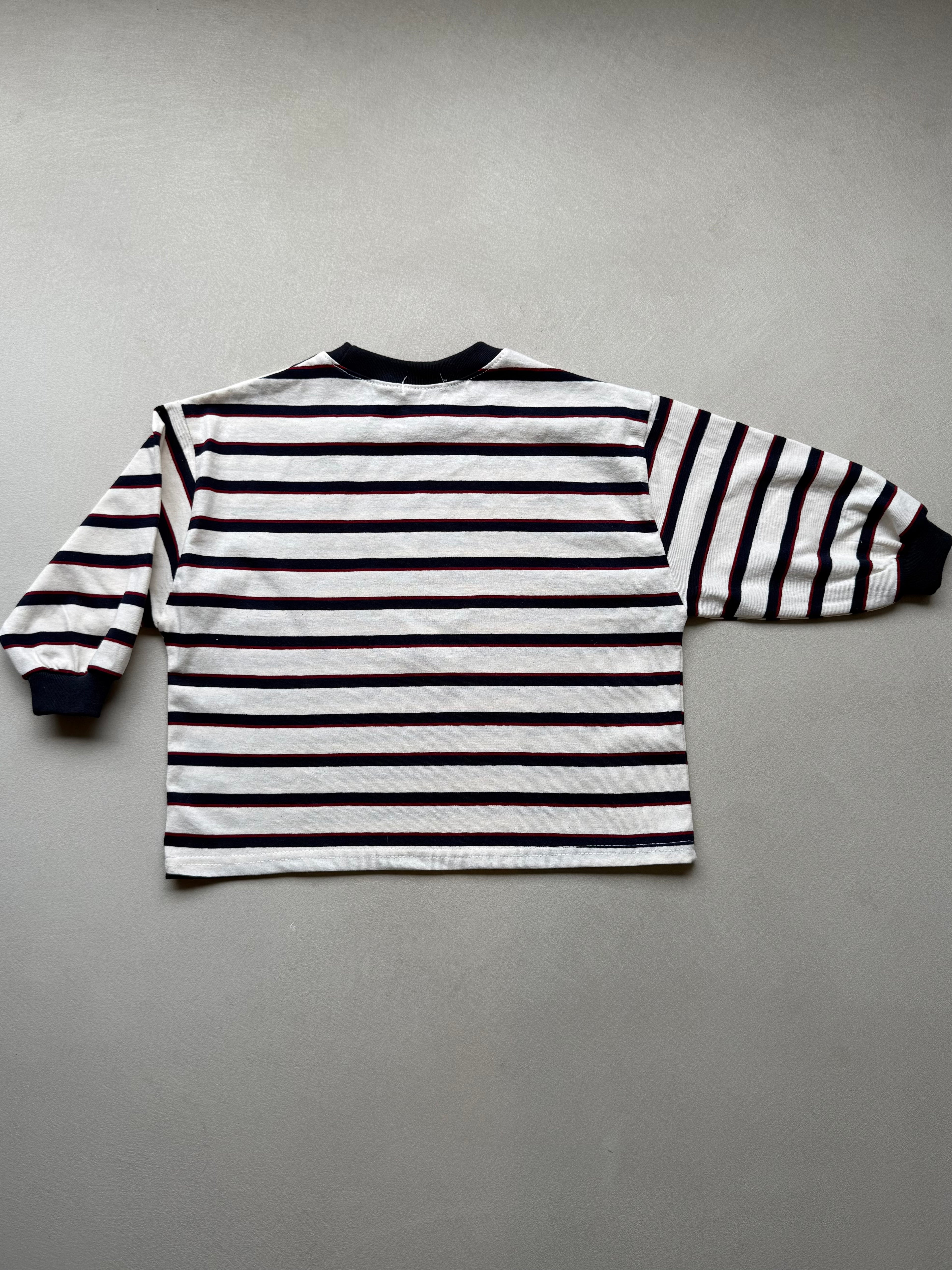 Stripe long tee blue