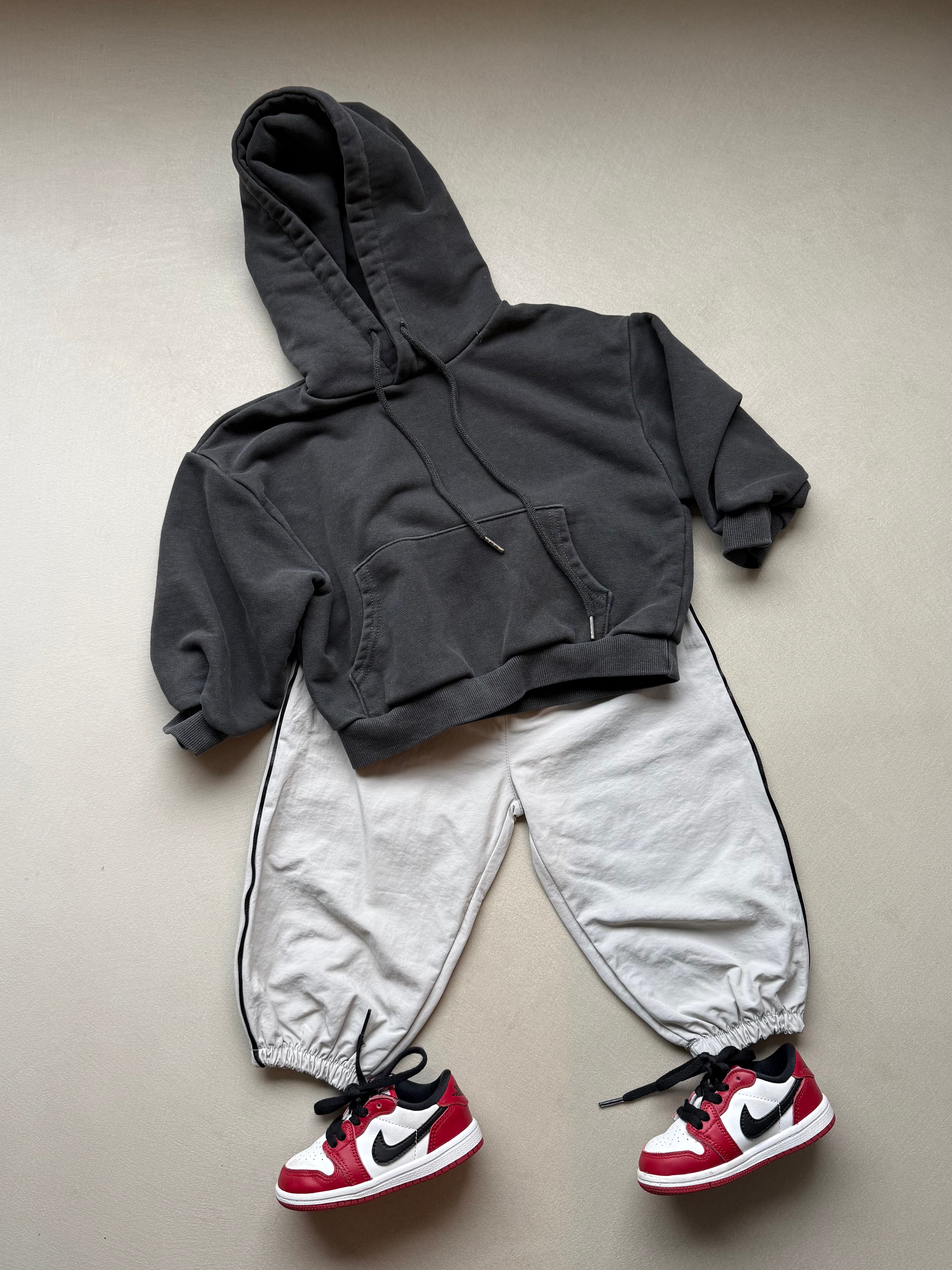 Nylon jogger pants grey