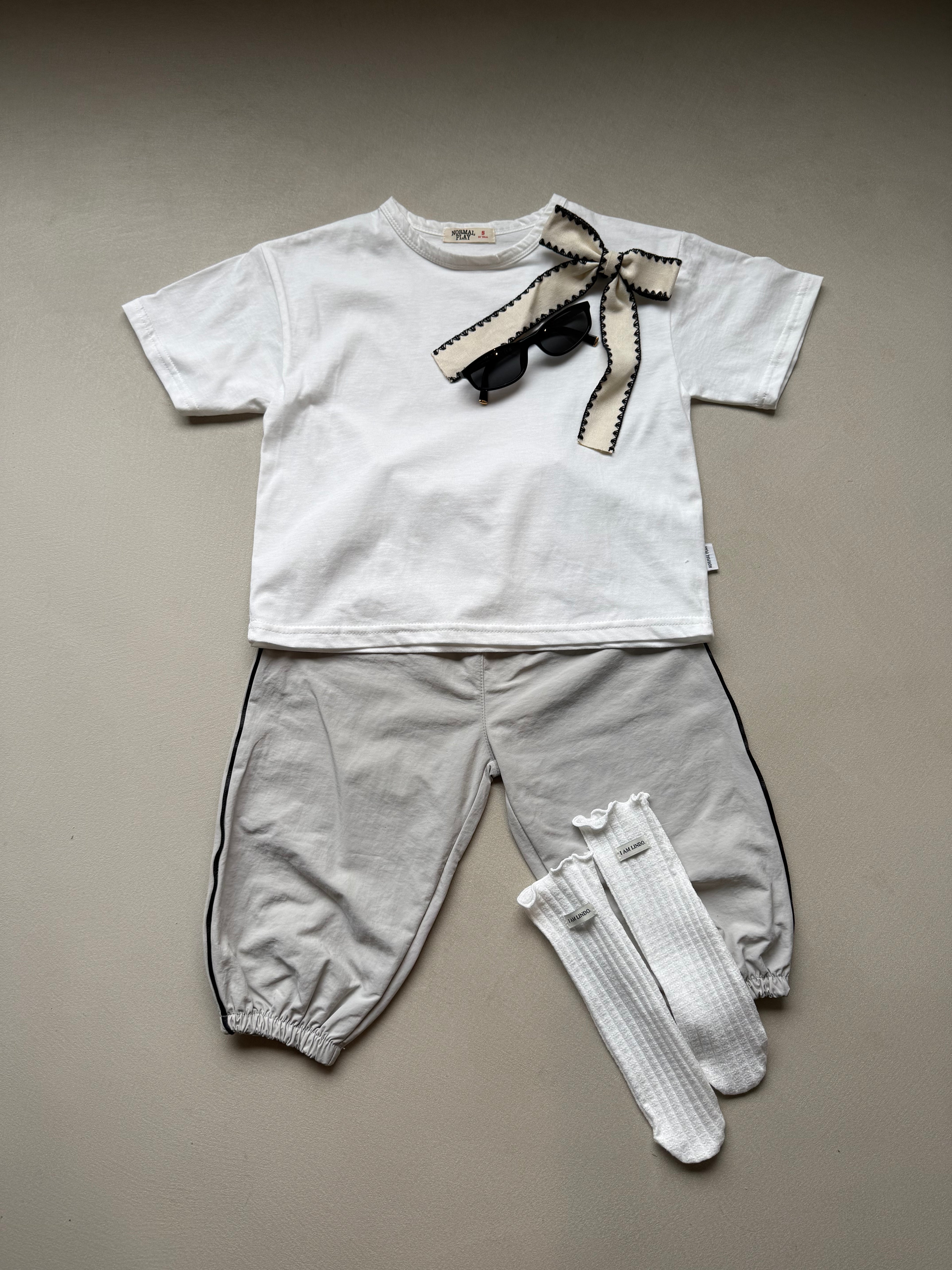 Nylon jogger pants grey