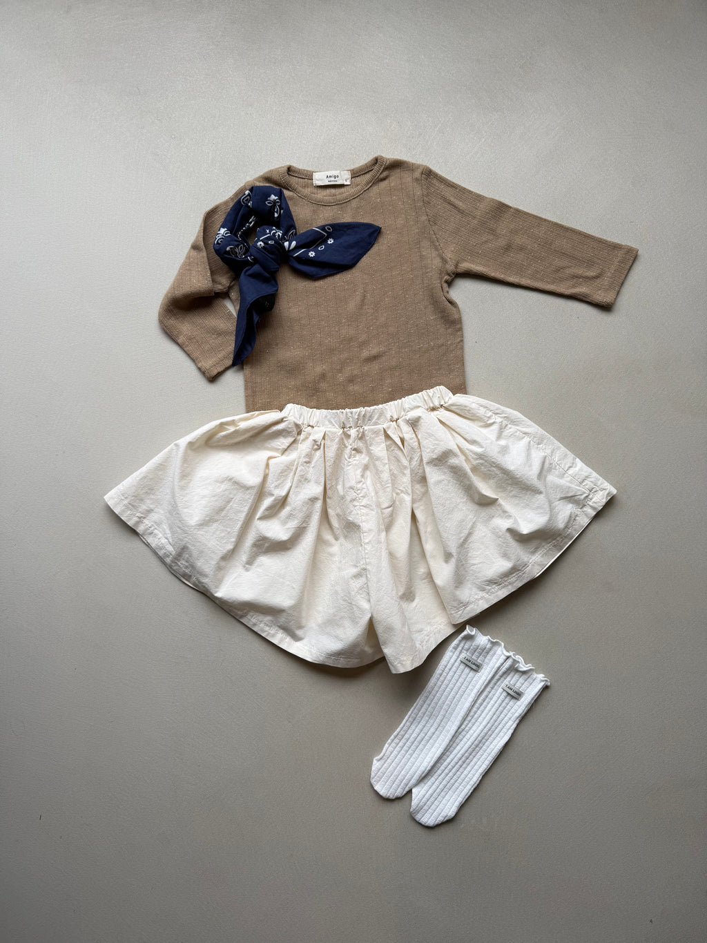 Dark beige long tee