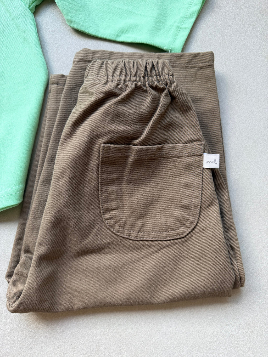 Cotton pants camel
