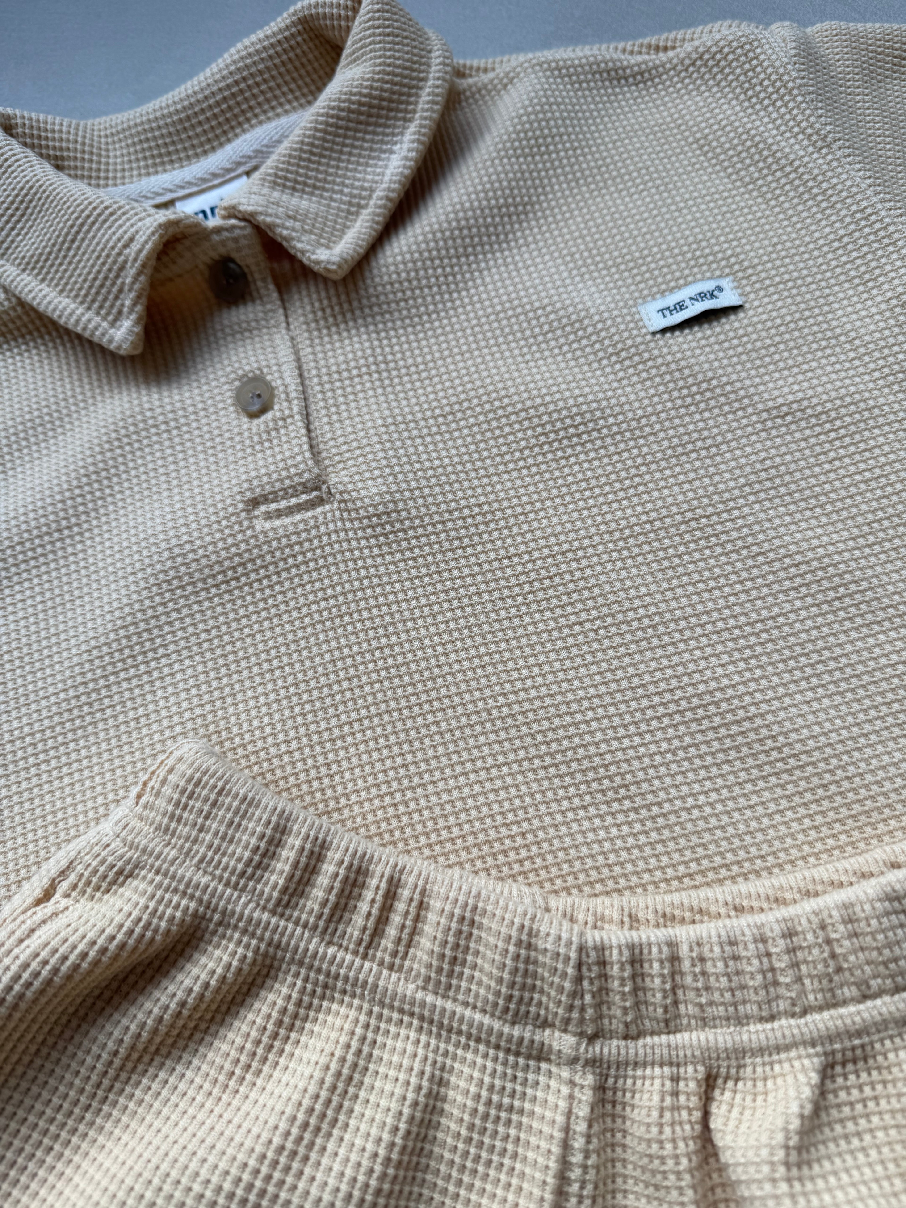 Waffle polo yellow