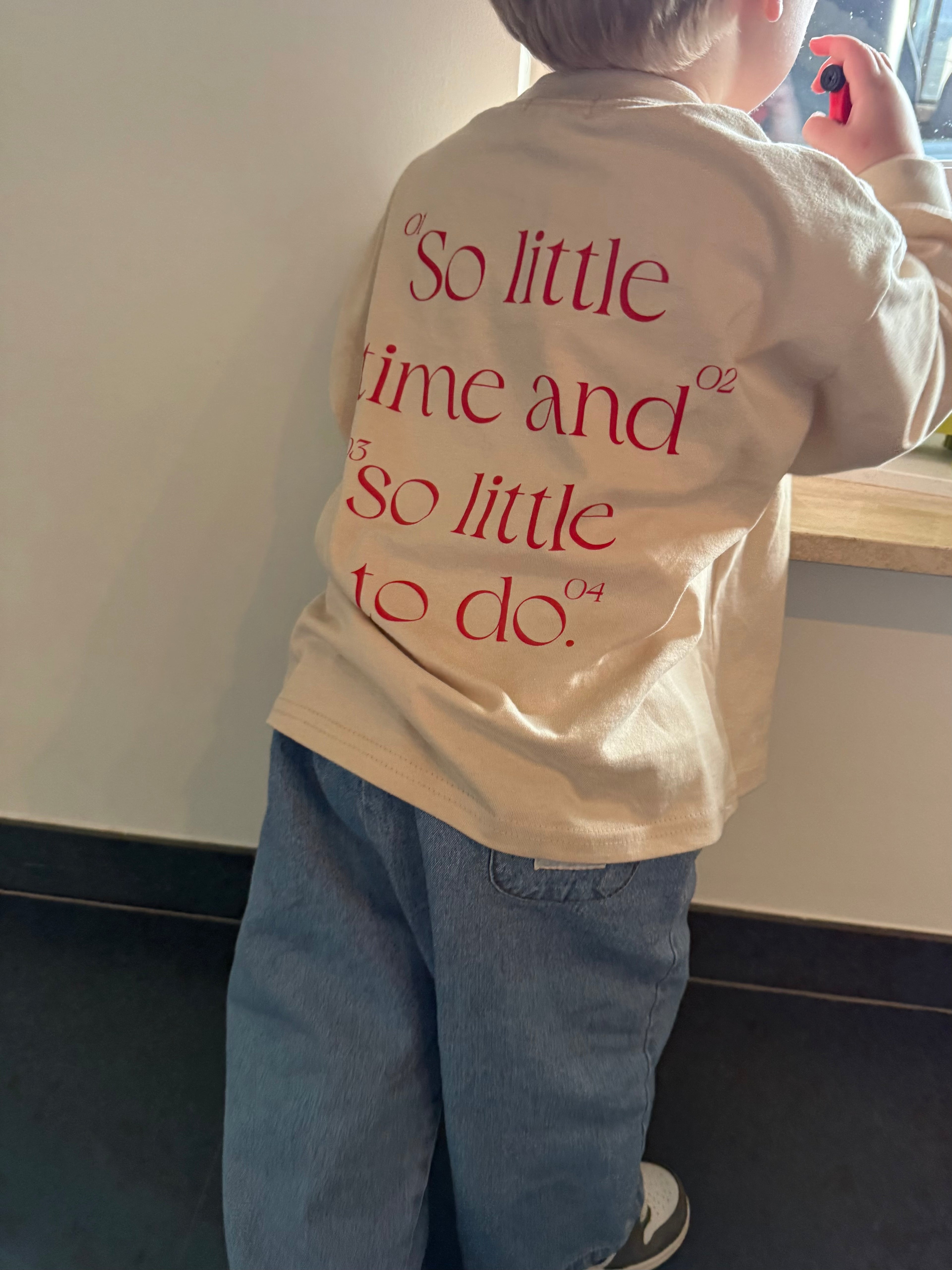 Lettering tee beige