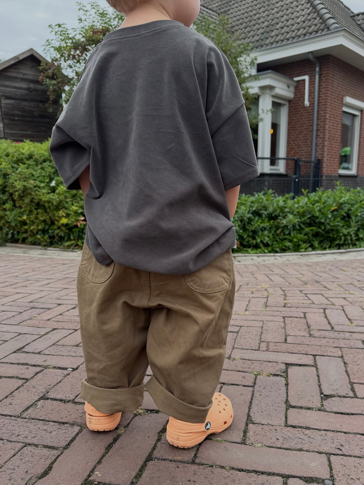 Velvet tee khaki green