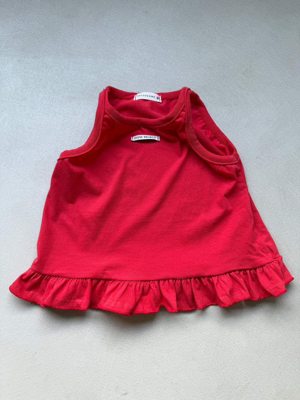 Red frill top