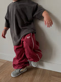 Parachute pants red