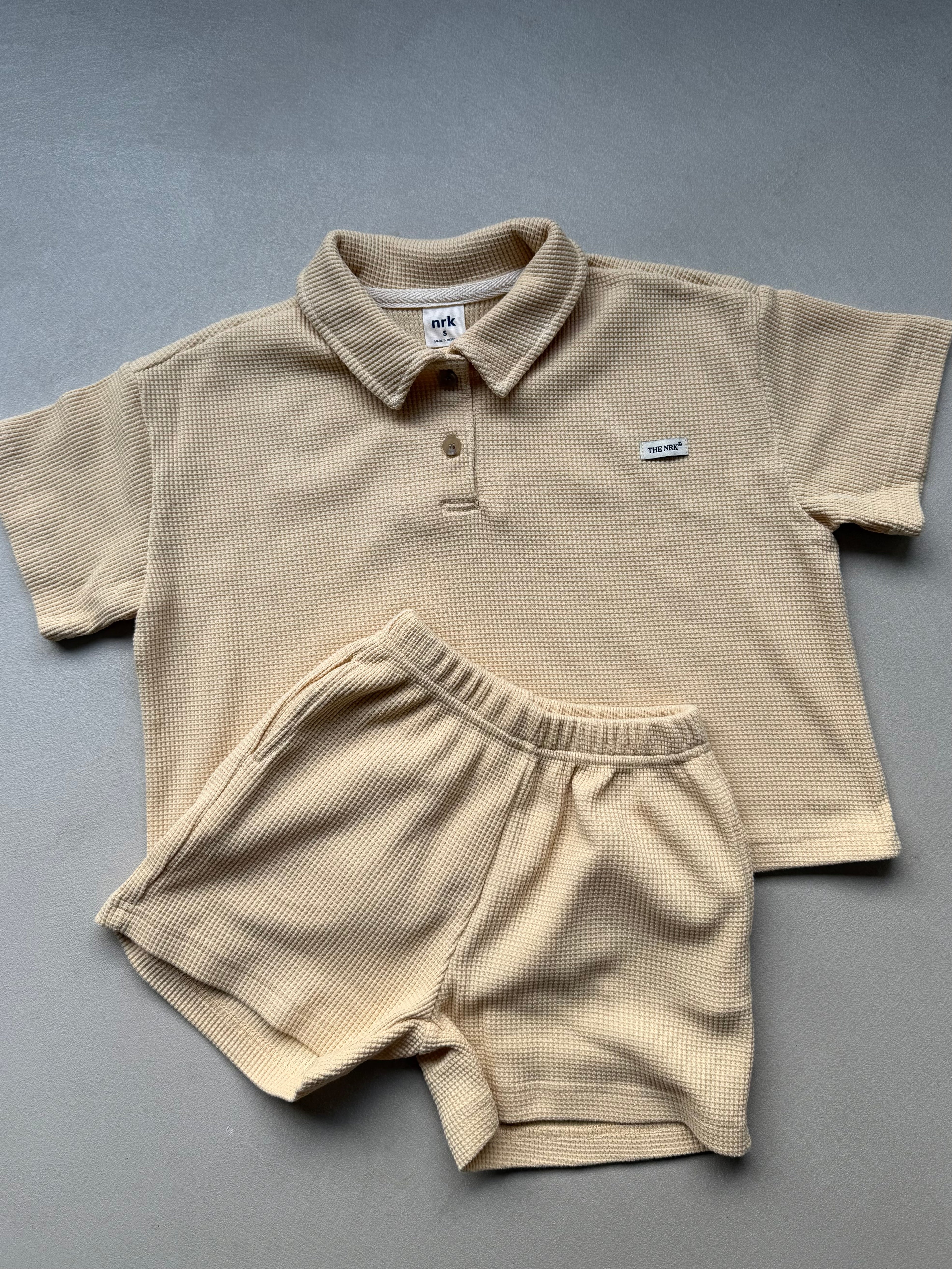 Waffle short yellow