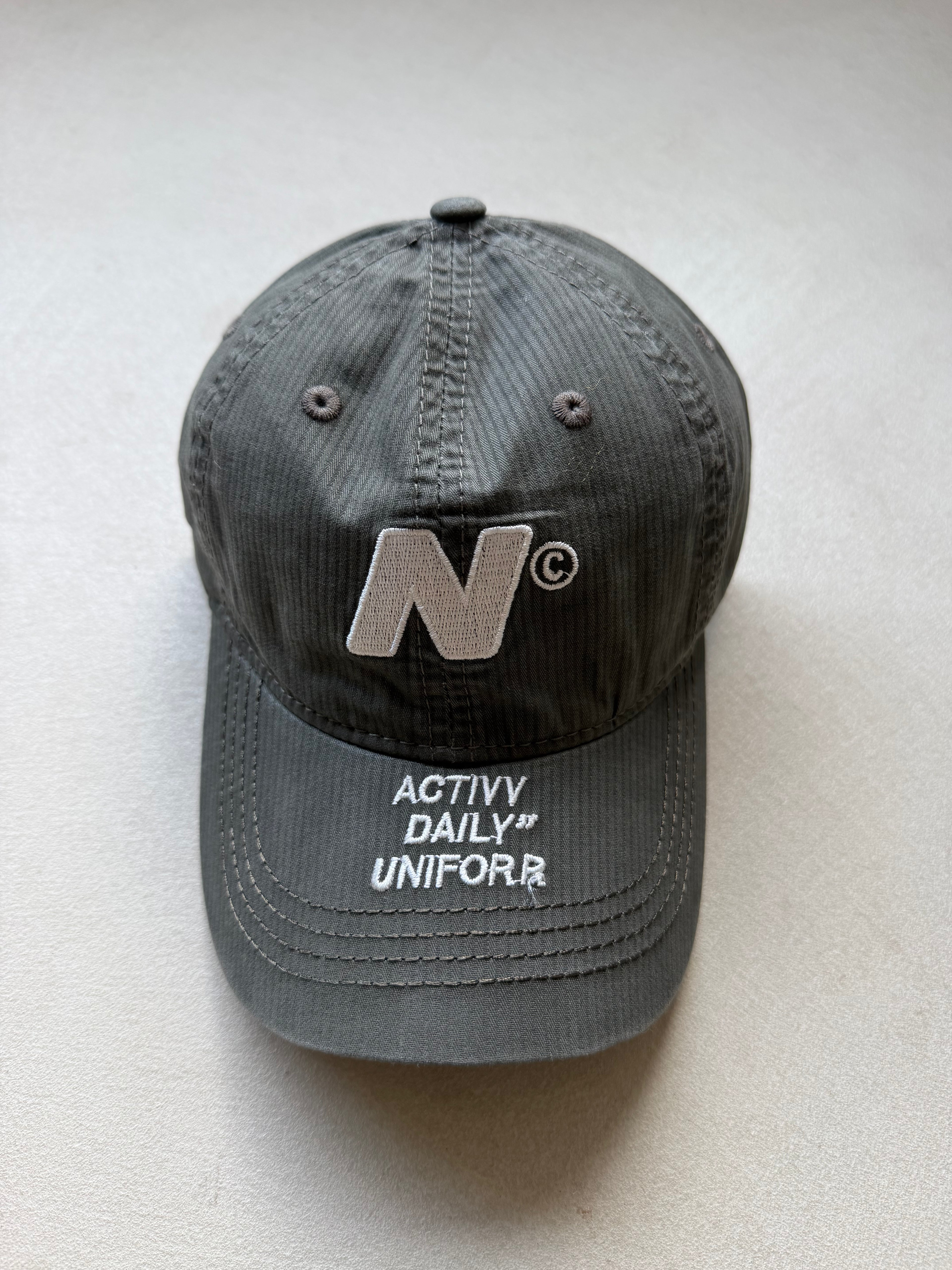 Initial cap khaki grey
